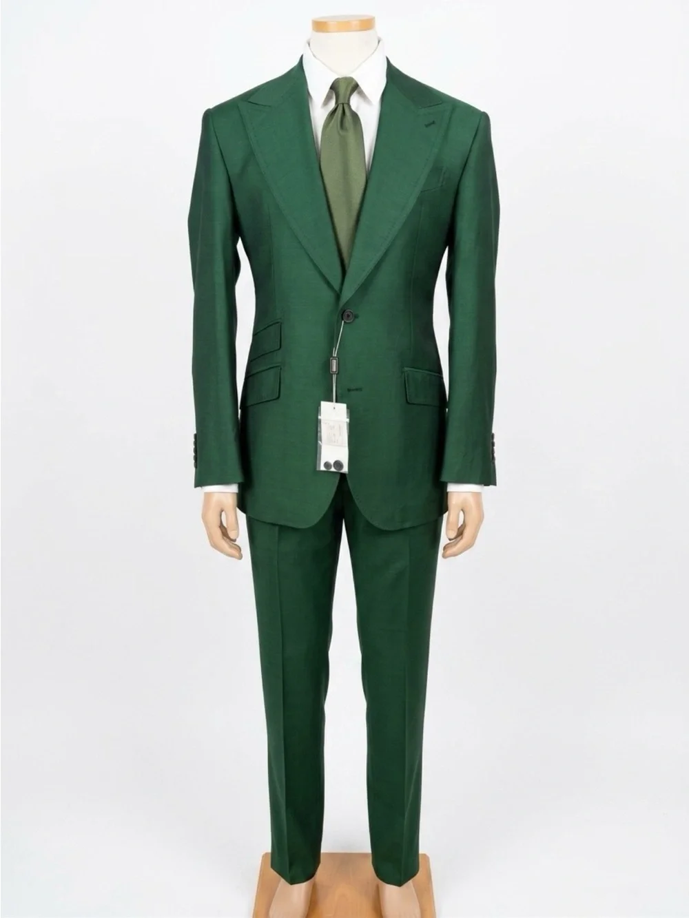 Emerald Green Men's Two-Piece Suit luxury suit Made in Italy